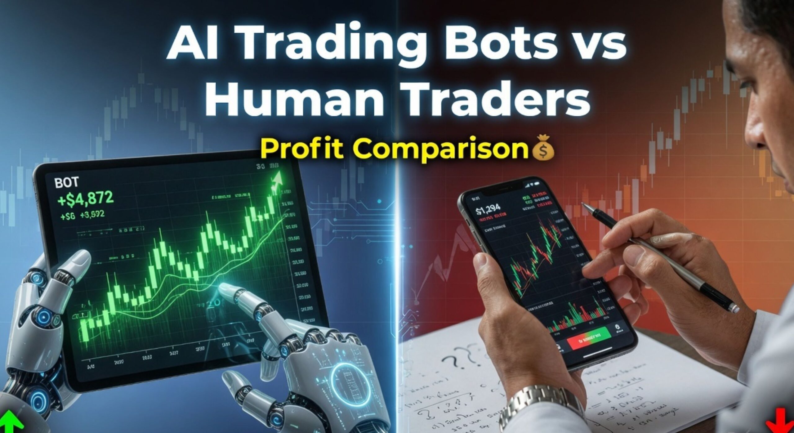 AI Trading Bots vs Human Traders (Profit Comparison)
