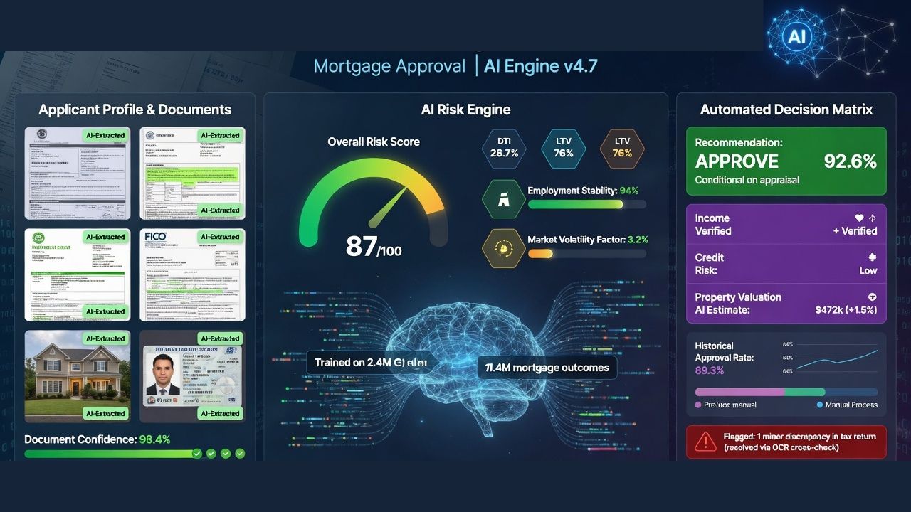 Automated Underwriting and Risk Assessment with AI in Mortgage Loans Approval