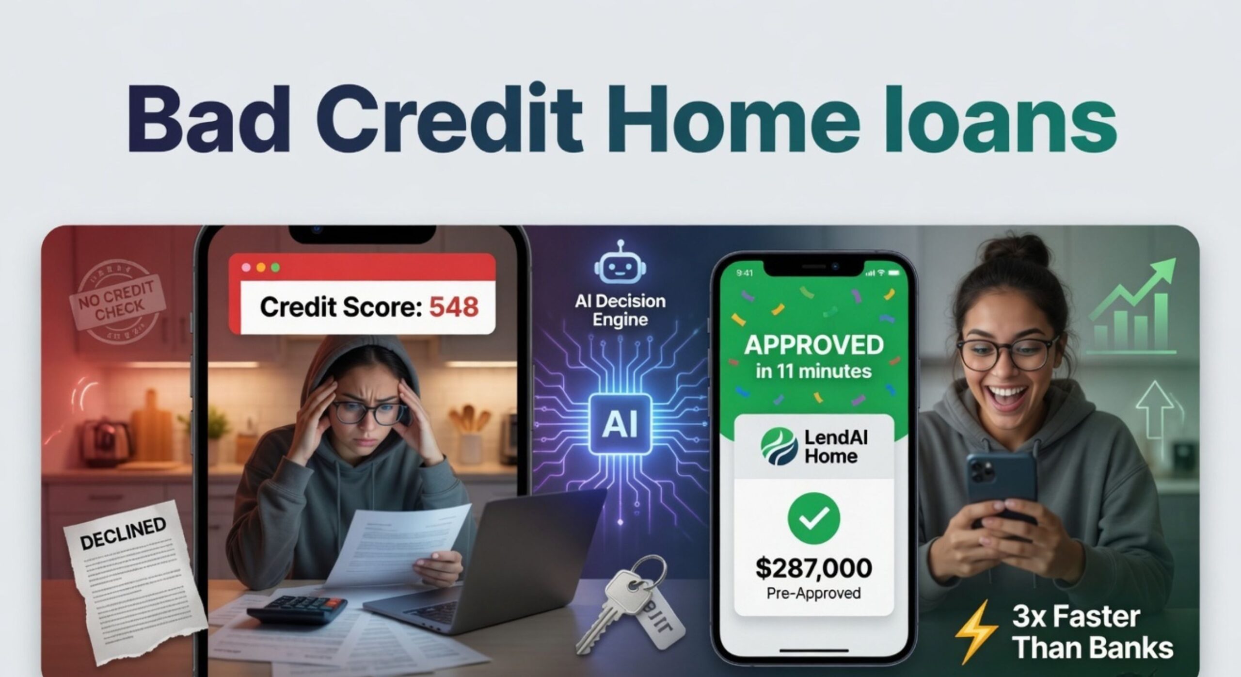 Bad Credit Home Loans: AI Lenders That Approve Faster